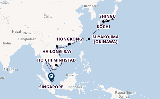 Oost-Azië vanaf Tokio, Japan met de Seabourn Encore
