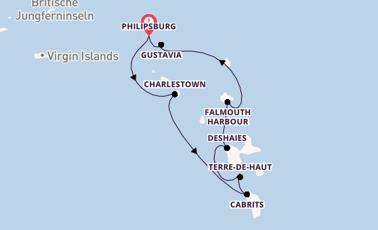 Südliche Karibik ab Philipsburg, St. Maarten auf der Star Flyer