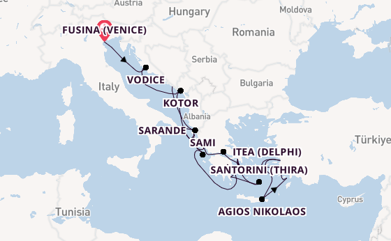 Eastern Mediterranean from United Kingdom with the Seabourn Quest
