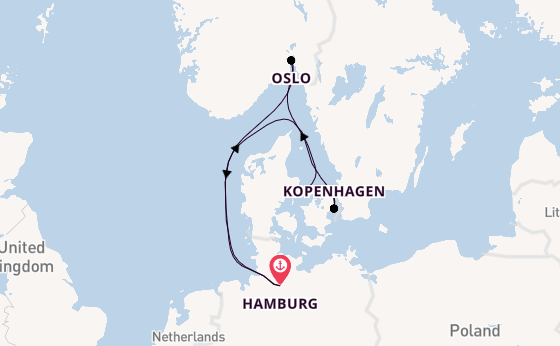Noorwegen vanaf Hamburg, Duitsland met de Artania