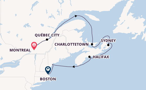 East Coast USA from Saint Lawrence River Cruising with the Volendam