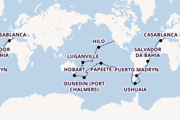 Round-the-World Trip from Marseille, France with the MSC Magnifica