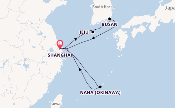 China from Shanghai, China with the MSC Bellissima