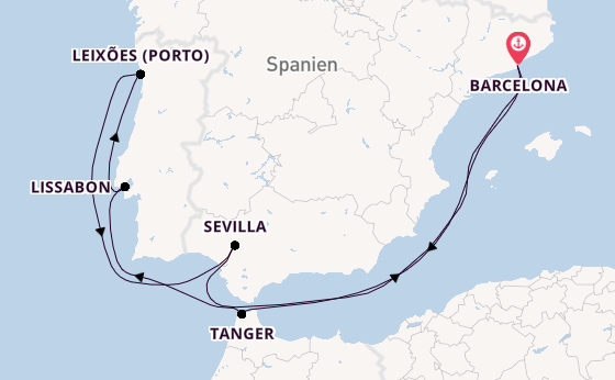 Westliches Mittelmeer ab Barcelona, Spanien auf der Celebrity Equinox
