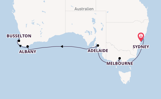 Australien ab Sydney auf der Grand Princess