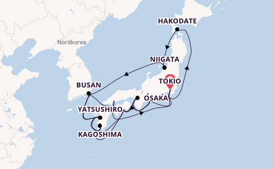 Japan ab Tokio, Japan auf der Sapphire Princess