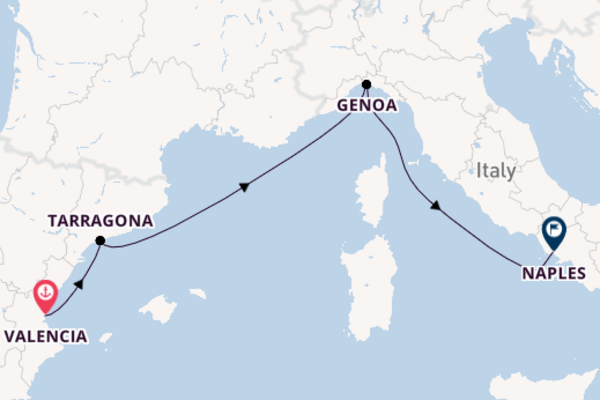 Western Mediterranean From Valencia with the MSC Fantasia