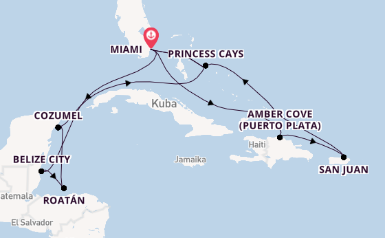Karibik ab Miami auf der Regal Princess