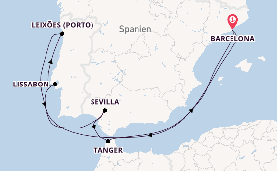 Westliches Mittelmeer ab Barcelona, Spanien auf der Celebrity Equinox