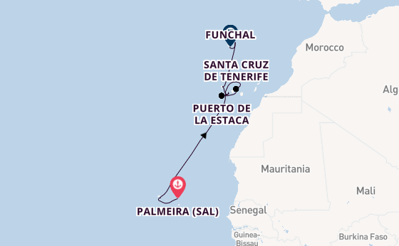 Canary Islands from Palmeira (Sal), Cape Verde with the HANSEATIC nature