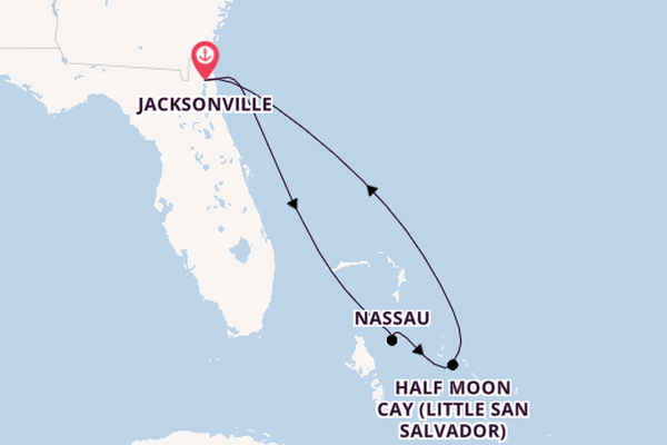 Caribbean from Jacksonville, Florida, USA with the Carnival Elation