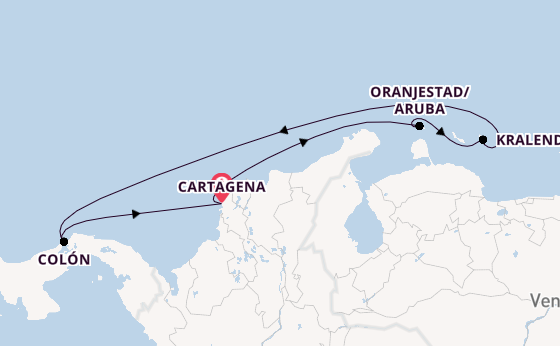 Südliche Karibik ab Cartagena, Kolumbien auf der Grandeur of the Seas