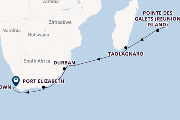 Luxury More Inclusive Mauritius to Cape Town Cruise with Cape Town, Southern Cape & Game Drive Tour