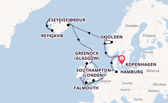 Britse Eilanden vanaf Kopenhagen, Denemarken met de Regal Princess