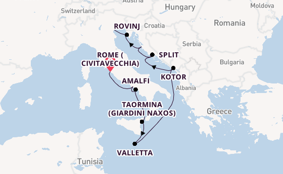 Mediterranean Sea from Australia with the Silver Spirit
