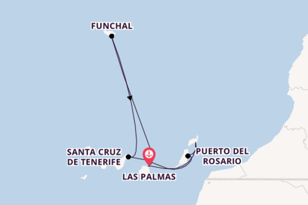 Geniet van een 8-daagse cruise naar Las Palmas