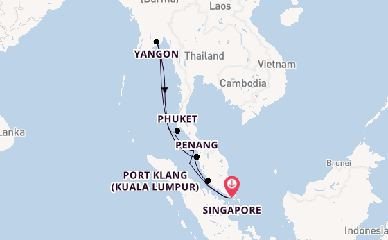 South East Asia from Singapore, Singapore with the Azamara Pursuit