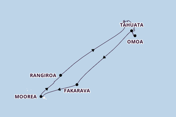 Frans-Polynesië vanaf Papeete, Frans-Polynesië met de Le Jacques Cartier