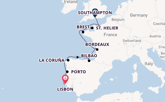 British Isles from Lisbon, Portugal with the Seven Seas Voyager
