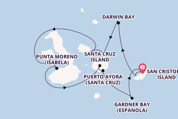 Galapagos Islands from San Cristobal Island, Galapagos, Ecuador with the Silver Origin