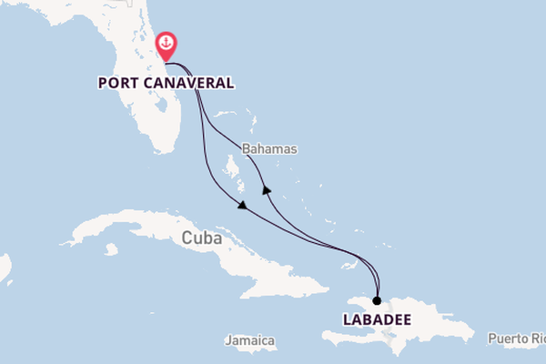 Caribbean from Port Canaveral, Florida with the Adventure of the Seas