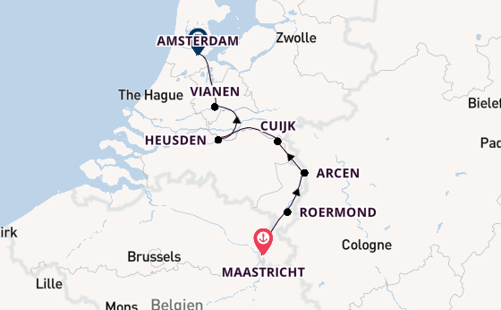 8-tägige Kreuzfahrt ab Maastricht
