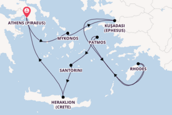 8 day voyage on board the Azamara Quest from Athens (Piraeus)