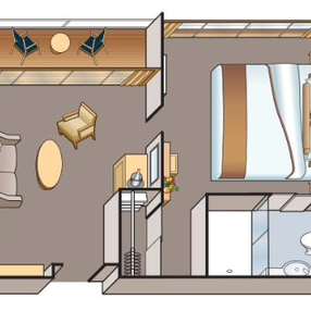 Come aboard the undefined and discover one of 11 cabin categories on a total of 4 decks that can accommodate 106 passengers. Choose your dream cabin and feel at home on board the undefined!