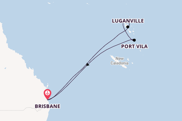 Zuidelijke Stille Oceaan vanaf Brisbane, Australië met de Voyager of the Seas