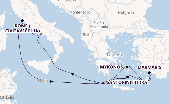 Mediterranean from Naples, Italy with the MSC Divina