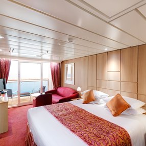 Come aboard the undefined and discover one of 25 cabin categories on a total of 9 decks that can accommodate 2546 passengers. Choose your dream cabin and feel at home on board the undefined!