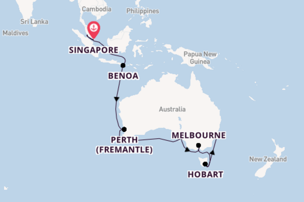 Luxury Singapore to Sydney with Malaysia & Indonesia 