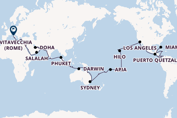 Wereldreizen vanaf Miami, Verenigde Staten met de Seven Seas Splendor