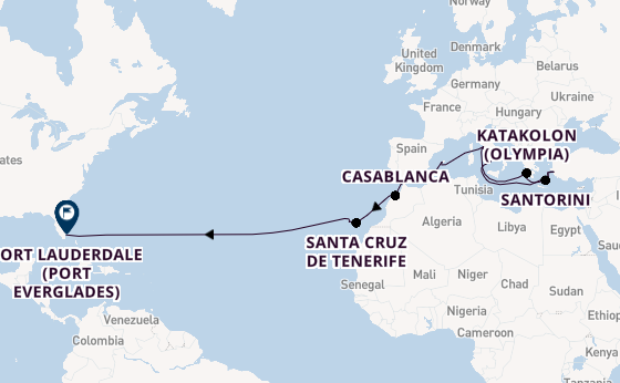 Transatlantic from Rome (Civitavecchia), Italy with the Enchanted Princess
