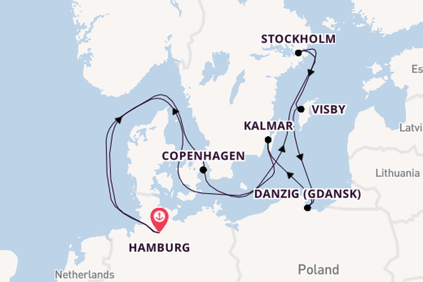 Europe from Hamburg, Germany with the HANSEATIC nature
