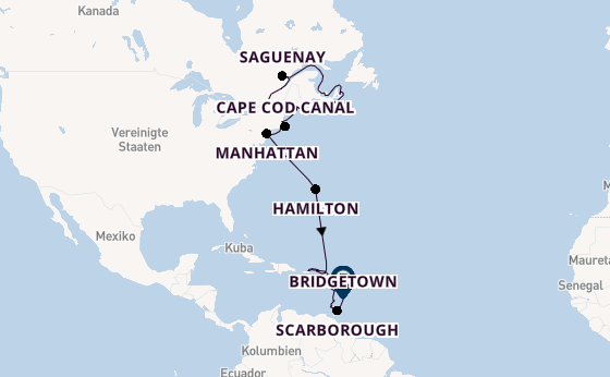 Karibik ab Montreal, Kanada auf der Azamara Journey