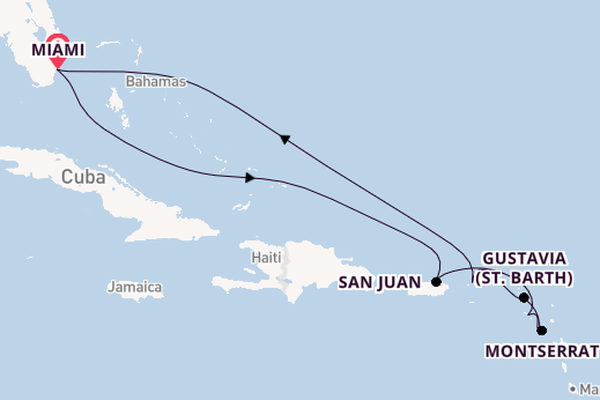 Caribbean from Miami, Florida with the Seabourn Quest