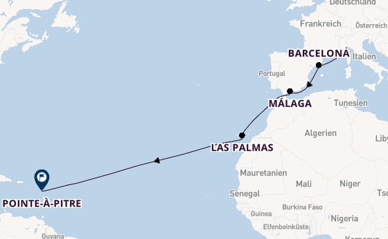 Westliches Mittelmeer ab Marseille, Frankreich auf der Costa Fascinosa