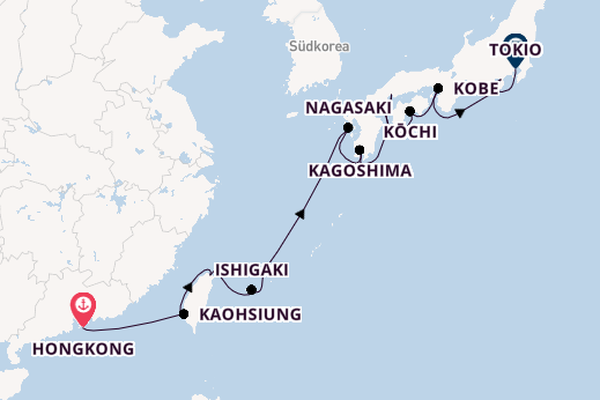 Norwegian Jade – Von Hongkong nach Tokio: Das Beste von Taiwan & Japan