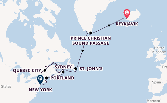 Transatlantic from Reykjavik, Iceland with the Azamara Journey