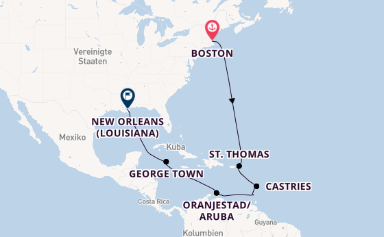 Norwegian Breakaway – Von Boston bis New Orleans: Eine Reise voller Träume, Farben & Meer