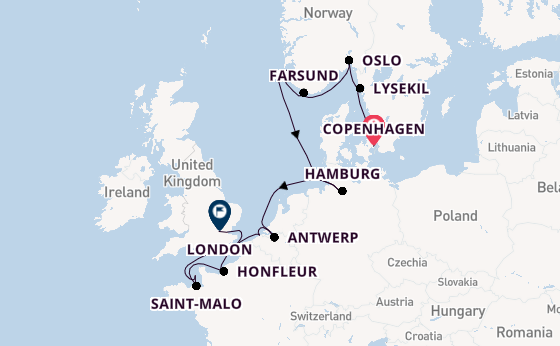 Norway from Copenhagen, Denmark with the Seabourn Quest