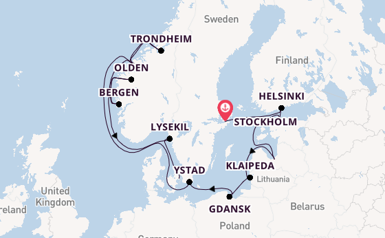 Noorwegen vanaf Stockholm, Zweden met de Silver Dawn