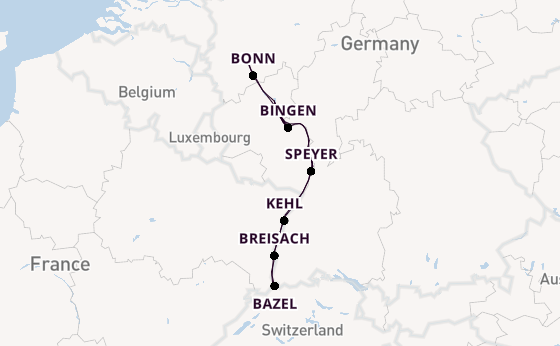 Rijn vanaf Keulen, Duitsland met de Asara