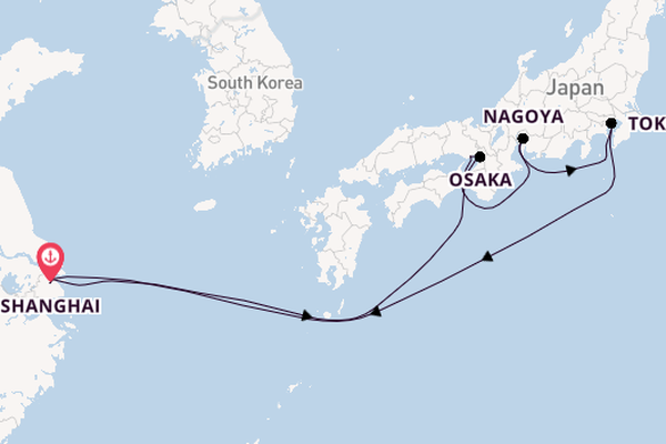 Japan vanaf Shanghai, China met de Spectrum of the Seas