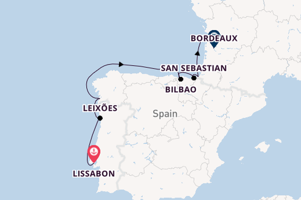 Portugal vanaf Lissabon, Portugal met de Le Bellot
