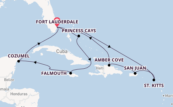Caribbean vanaf Fort Lauderdale, Verenigde Staten met de Sky Princess