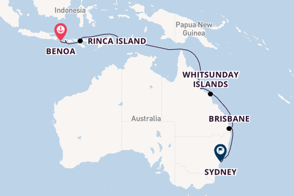 Australia from Bali (Benoa), Indonesia with the Viking Orion