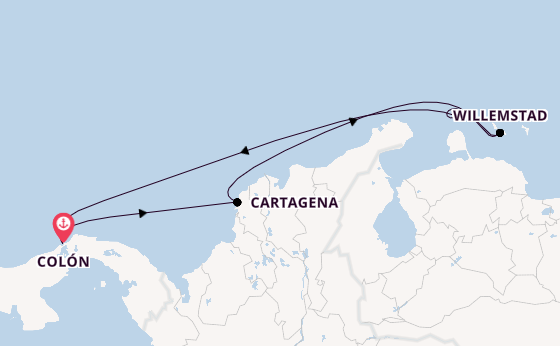 Southern Caribbean from Colón, Panama with the Grandeur of the Seas