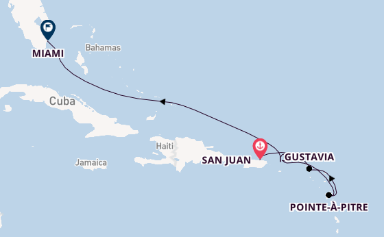 Caribbean vanaf San Juan, Puerto Rico met de EXPLORA II